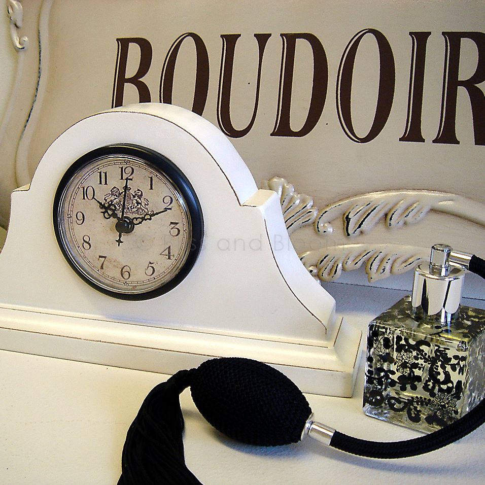 Cream Mantel Clock Bliss and Bloom